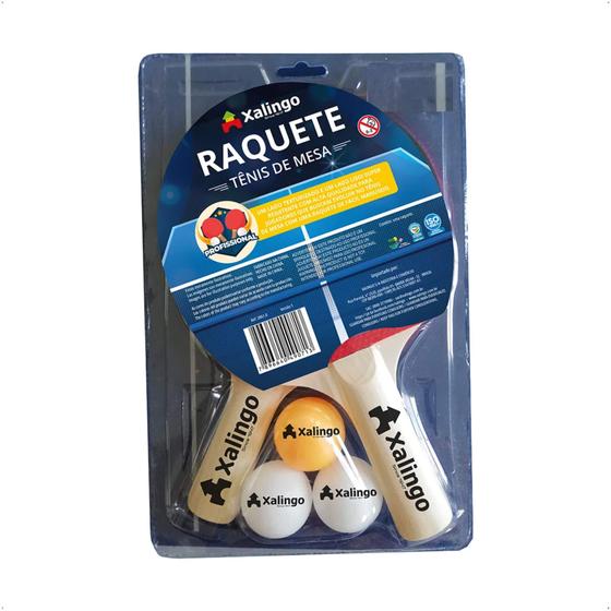 Kit Raquete e Bolinha de Tênis De Mesa / Ping Pong Um Lado Liso e Outro