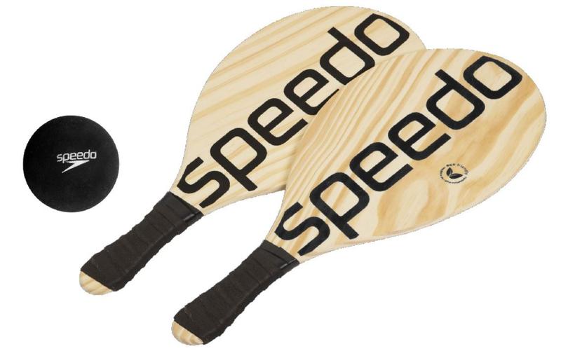 Imagem de Kit Raquetes Frescobol Speedo - 2 Raquetes e 1 Bola Lazer Praia