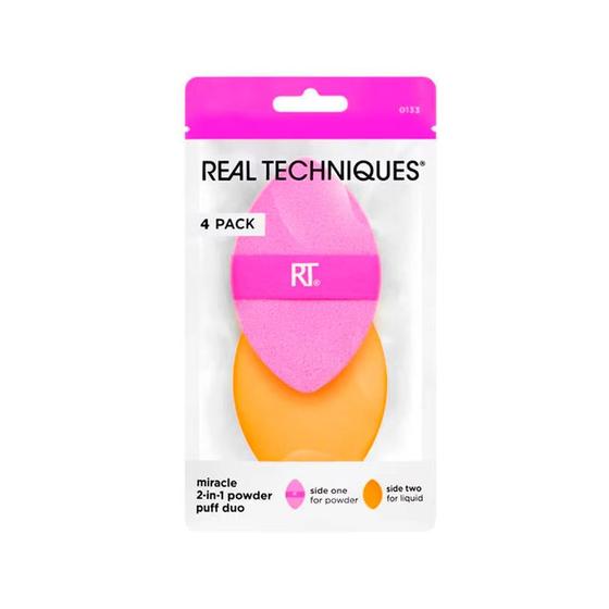 Imagem de Kit Real Techniques Com 4 Esponjas Puff 2 Em 1 5G