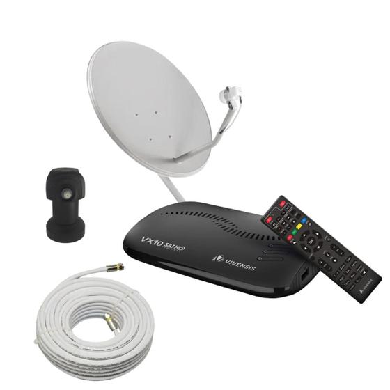 Kit Receptor Digital TV Satélite - Vivensis Menor preço em Kit Receptor Digital TV Satélite - Vivensis