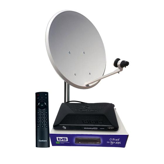 Kit Receptor Mídiabox B5 Century - Banda C/KU Menor preço em Kit Receptor Mídiabox B5 Century - Banda C/KU