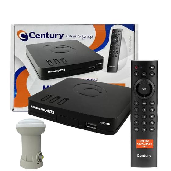 Imagem de Kit receptor midiabox century - b7 + lnbf simples