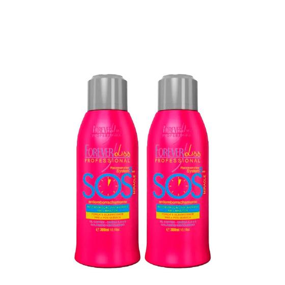 Imagem de Kit Reconstrutor SOS Antiemborrachamento2x300ml Forever Liss