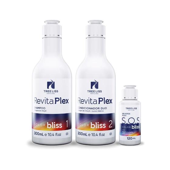 Imagem de Kit Reconstrutor SOS, Shampoo e condicionador Revitaplex