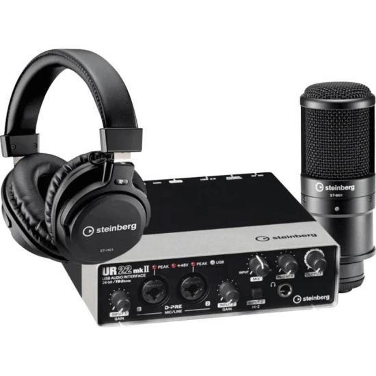 Imagem de Kit Recording Pack Steinberg UR22 MKII Preto