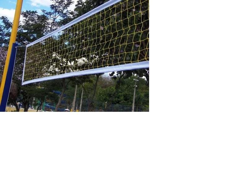 Imagem de Kit Rede de peteca 4 lonas  5 metros com 2 petecas oficial e fitas de marcação  e cabo de aço