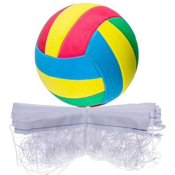 Imagem de Kit Rede De Vôlei 5 Metros e Bola Volei EVA