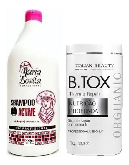 Imagem de Kit Redutor De Volume Profissional Botox Alisamento 1 Kg Fit