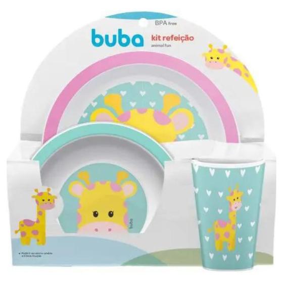 Imagem de Kit Refeição Animal Fun Girafa Buba 10736