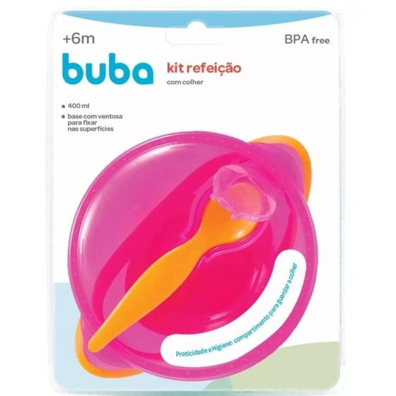 Imagem de Kit Refeição Com Colher Rosa Buba 5803