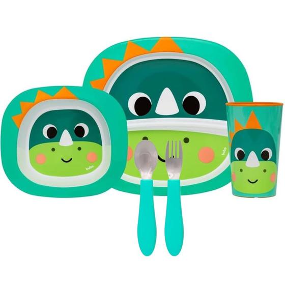 Imagem de Kit refeicao infantil 4 pecas zoo dino - buba