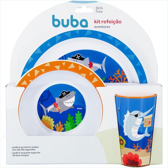 Imagem de Kit refeição infantil buba copo e pratos