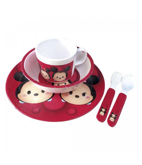 Imagem de Kit Refeição Infantil  Mickey e Minnie Vermelho Tsum Tsu