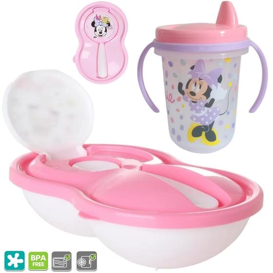 Imagem de Kit Refeição Infantil Treinamento Copo 320ml Pote Papinha