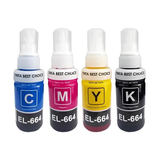 Imagem de Kit Refil de Tinta Para Epson L355 T664120 CMYK compatível