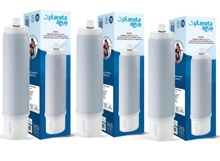 Imagem de Kit Refil Filtro Purificador De Água Pa E Ap 230 3 Unidades