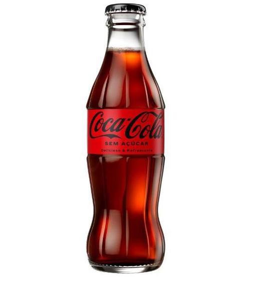 Imagem de Kit Refrigerante Coca Cola Zero Garrafa Vidro 250Ml C/12Unid