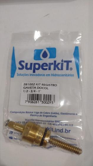 Imagem de Kit Registro Gaveta Docol 1/2- 3/4 -1 .