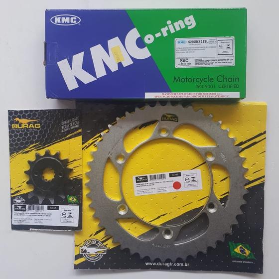 Imagem de Kit Relação 46X13 Moto Tornado Corrente KMC com Retentor