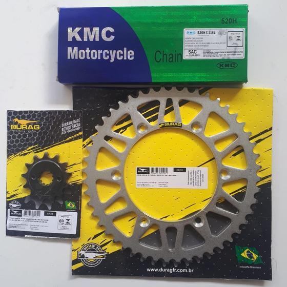 Imagem de Kit Relação 48x13 Moto Tornado Corrente KMC sem Retentor