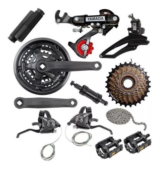 Kit Relação Bike 21 Marchas Catraca Cambio Passador Rapid 7v - Yamada ...
