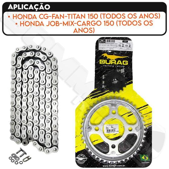 Imagem de Kit Relação Cg-Titan-Fan 150 Com Retentor Durag + Brandy