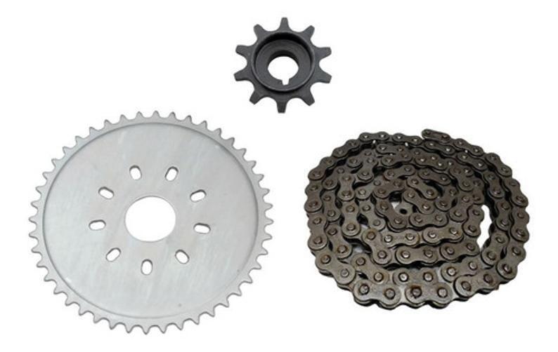 Imagem de Kit Relação Coroa Corrente E Pinhão Bicicleta Motorizada