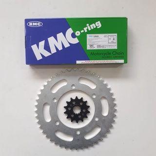 Imagem de Kit Relação Medida Original 45x14 Moto Ninja 250 - Riffel e KMC