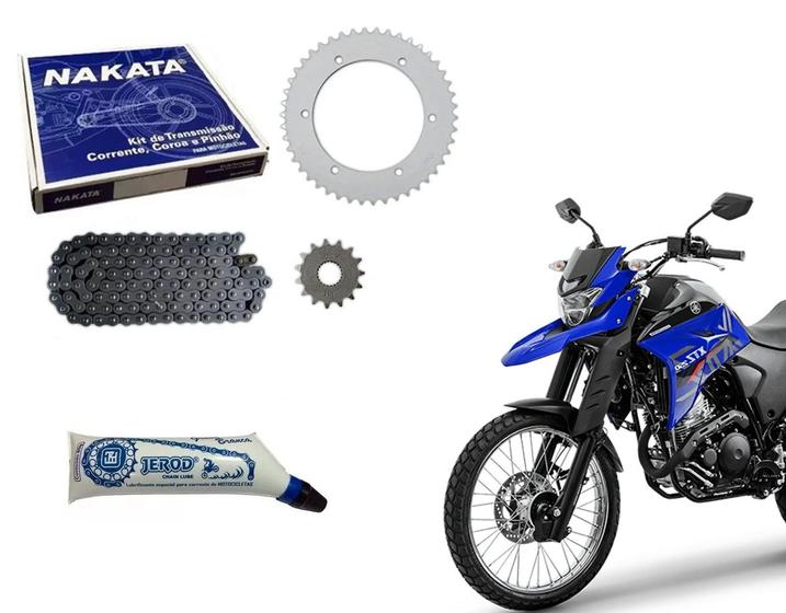 Imagem de Kit Relação Nakata Xtz 250 Lander Tenere + Graxa Branca Ano 2005 Até 2018