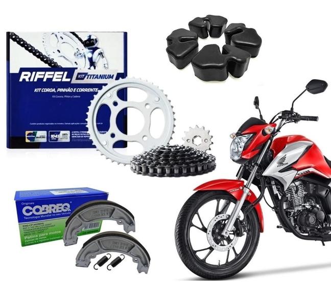Imagem de Kit Relação Riffel + Coxim Lona Cobreq Titan Fan Start 160