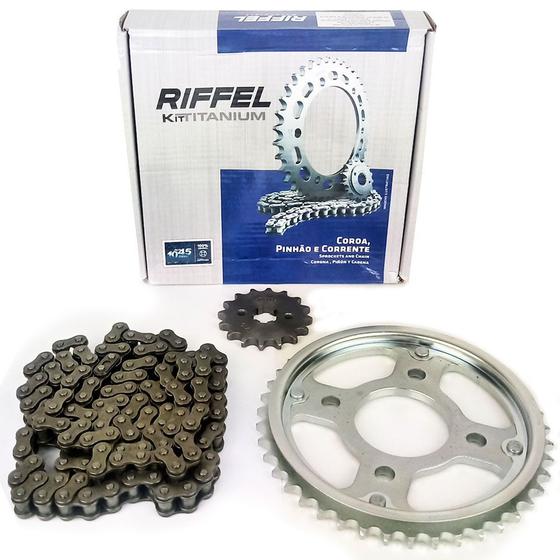 Kit Relação Titan 150 Riffel Fan 150 Tração Transmissão Menor preço em Kit Relação Titan 150 Riffel Fan 150 Tração Transmissão