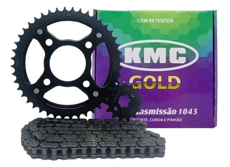 Kit Relação Titan 160 com Retentor - KMC Gold Menor preço em Kit Relação Titan 160 com Retentor - KMC Gold