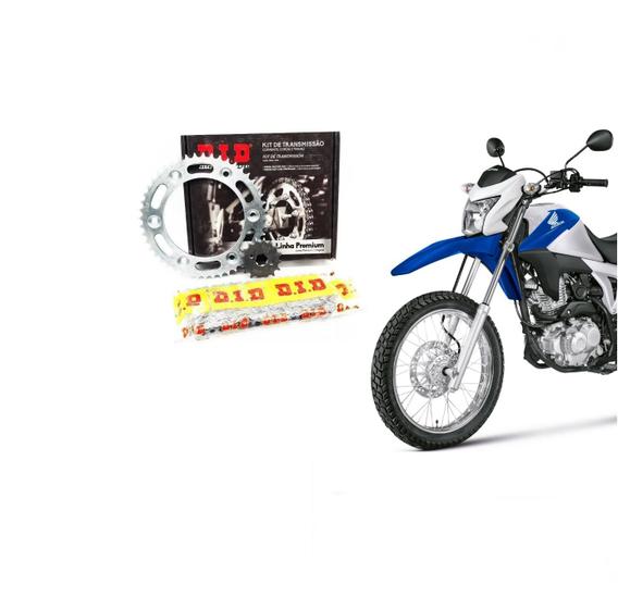 Imagem de Kit Relação Tração Transmissão Corrente Com Retentor Coroa Pinhão Did Daido Aço 1045 Honda Nxr 160 Bros Xre 190 De 2015 Ate 2021