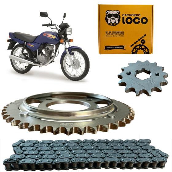 Imagem de Kit Relação Transmissão Cg 125 Fan Titan 2000 2001 2002 2003 2004 2005 2006 2007 2008 Cachorro Loco