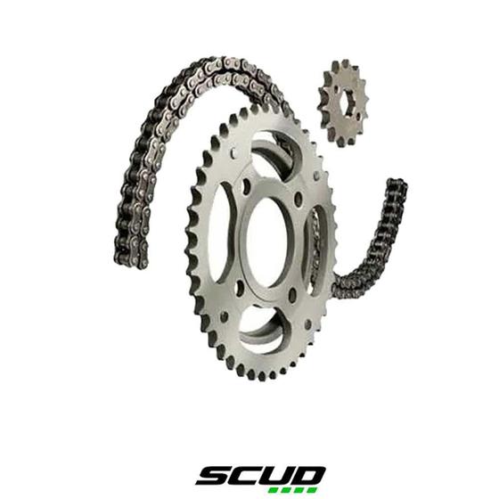 Imagem de Kit Relação Transmissão Honda CRF 230 Todas (aço 1045) - Scud