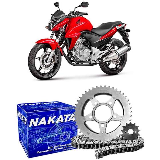 Imagem de Kit Relação Transmissão Moto Honda CB 300R 2009 a 2015 Nakata