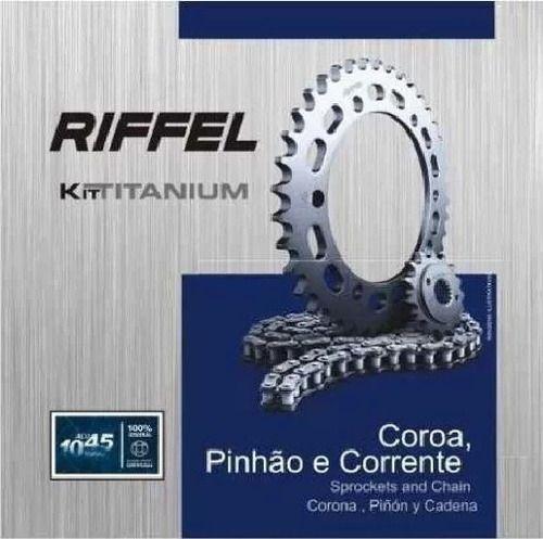 Imagem de Kit Relação Transmissão Riffel Cg 125 Fan 2009-2013 Titanium