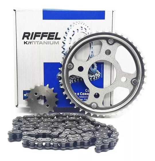 Imagem de Kit relação transmissão riffel honda titan / fan / start 160 16 a 22