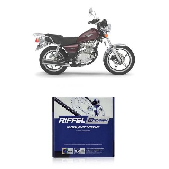 Imagem de Kit Relação Transmissão Riffel Suzuki Intruder 125 2012-2017