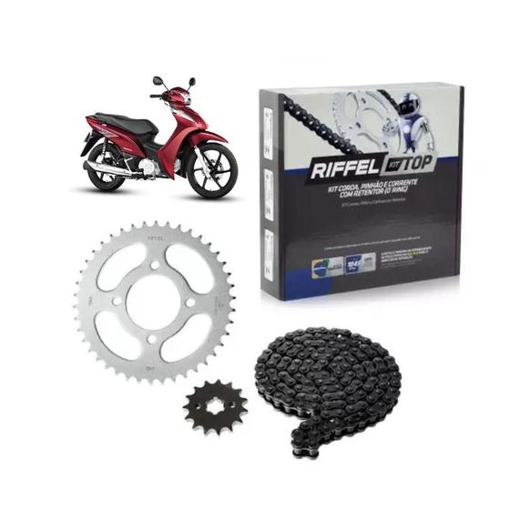 Imagem de Kit Relação Transmissão Riffel Top Honda Biz 125 2005-2018