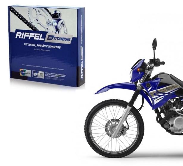 Imagem de Kit Relação Transmissão Riffel Xtz 125 De 2003 Ate 2015