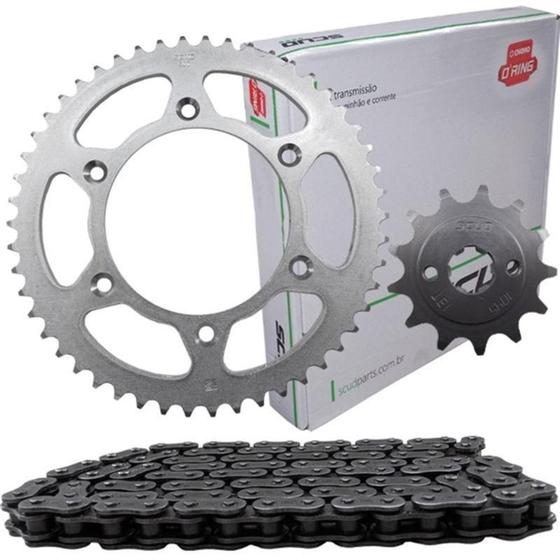 Kit Relação Transmissão Scud Titan 150 2004 a 2015 Com Retentor Menor preço em Kit Relação Transmissão Scud Titan 150 2004 a 2015 Com Retentor
