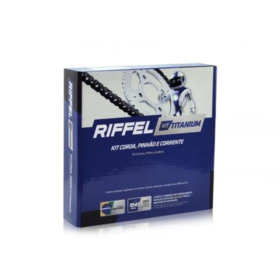 Kit Relação Transmissão Titan 160 Fan 160 Riffel aço 1045 Menor preço em Kit Relação Transmissão Titan 160 Fan 160 Riffel aço 1045