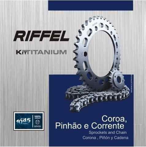 Kit Relação Transmissão Tração Biz 100 Riffel Aço 1045 Menor preço em Kit Relação Transmissão Tração Biz 100 Riffel Aço 1045