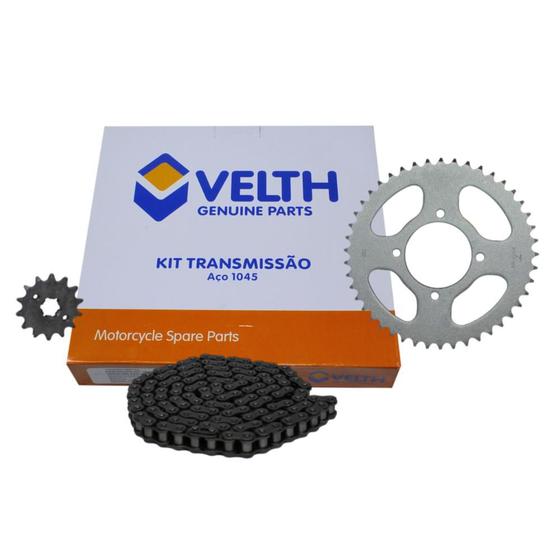 Imagem de Kit Relação Transmissão Yamaha Factor 125 2009 A 2017 Velth