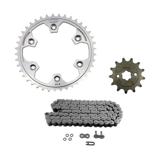 Imagem de Kit Relação Traxx Fly 150 Corrente KMC Com Retentor