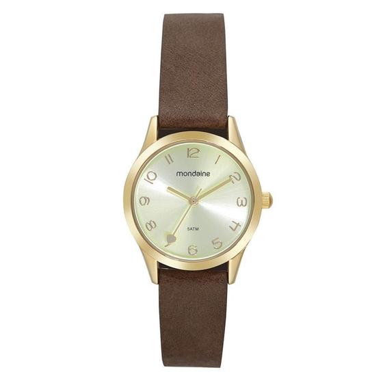 Imagem de Kit Relógio Mondaine Dourado Feminino 32793Lpmkdh1