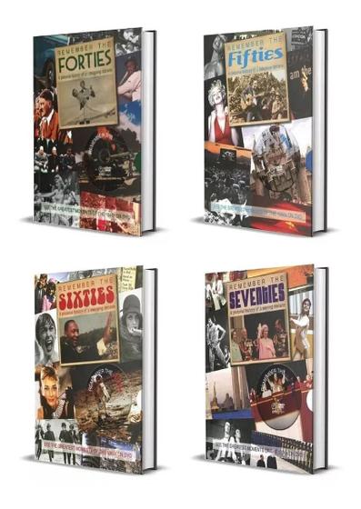 Imagem de Kit Remember The Forties & Remember The Fifties & Remember The Sixties & Remember The Seventies Parragon Books Importado Acompanha Dvd Capa Dura