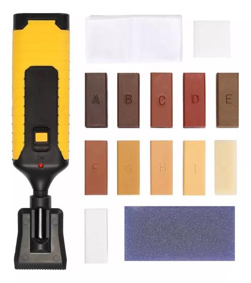 Imagem de Kit Reparador De Piso Laminado Móveis Armários Madeira Mdf