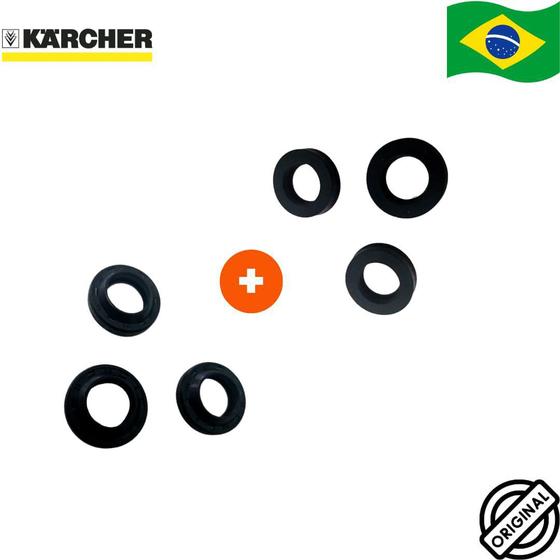 Imagem de Kit reparo 3 gaxetas 3 anel raspador k330 original karcher